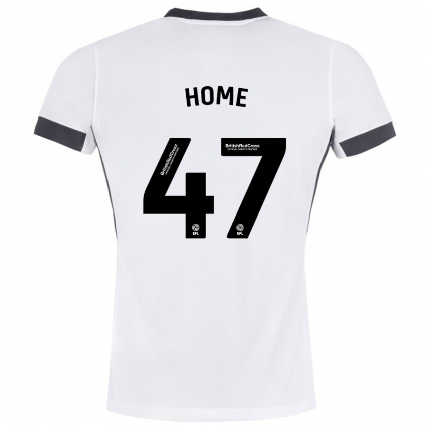 Kids Football Josh Home #47 White Black Away Jersey 2024/25 T-Shirt Za