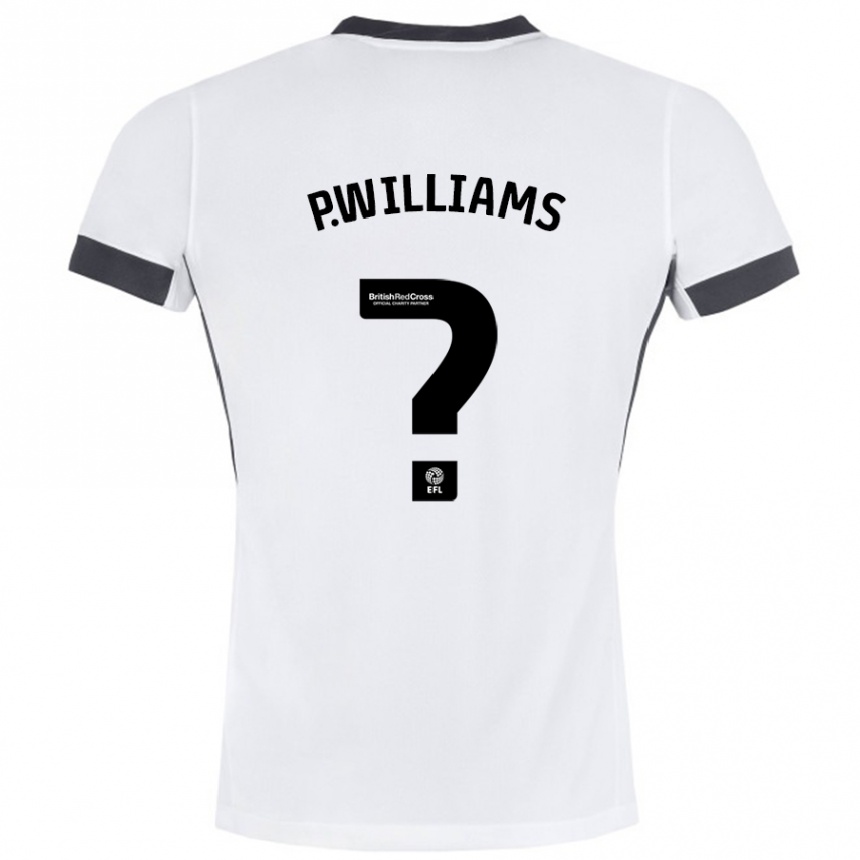 Kids Football Pharell Williams #0 White Black Away Jersey 2024/25 T-Shirt Za