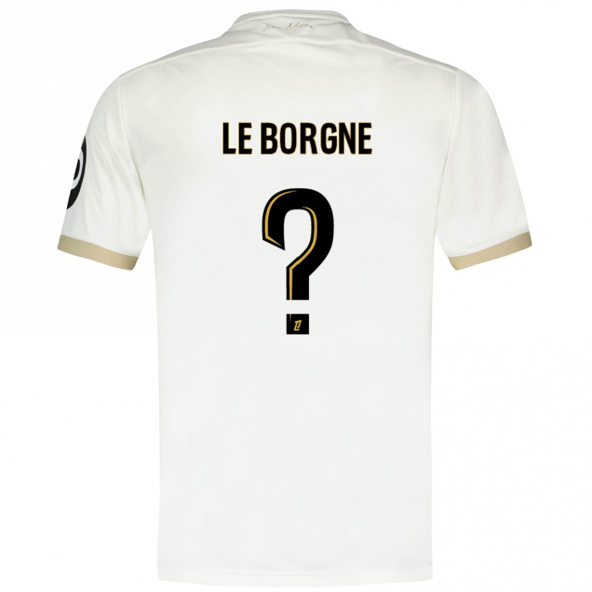 Kids Football Andréa Le Borgne #0 White Gold Away Jersey 2024/25 T-Shirt Za