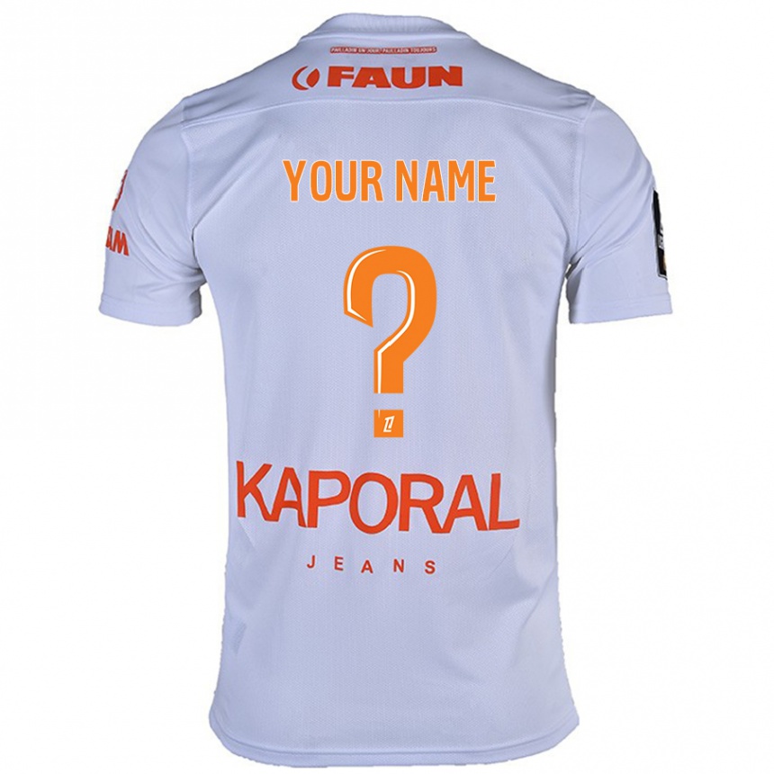 Kids Football Your Name #0 White Away Jersey 2024/25 T-Shirt Za