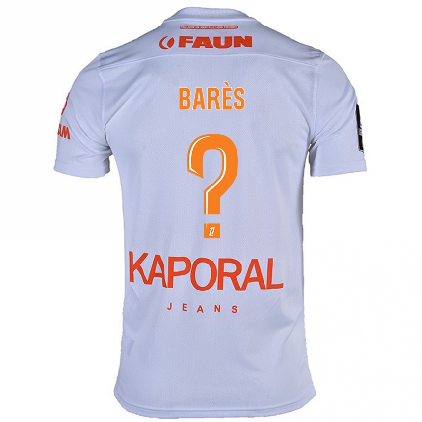 Kids Football Gabriel Barès #0 White Away Jersey 2024/25 T-Shirt Za