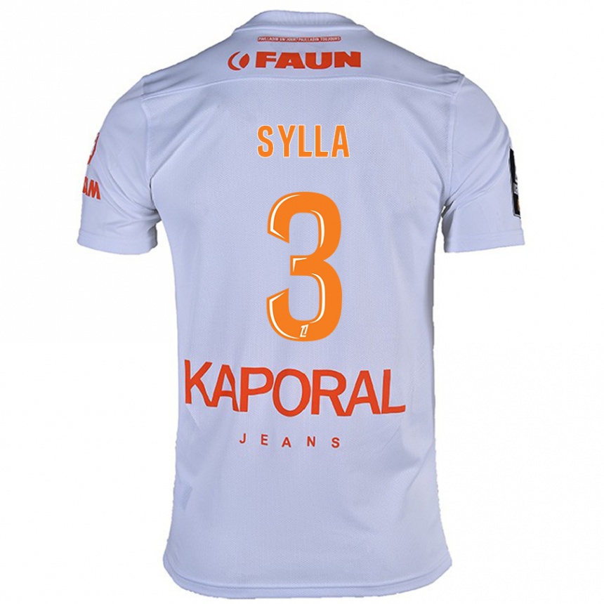 Kids Football Issiaga Sylla #3 White Away Jersey 2024/25 T-Shirt Za