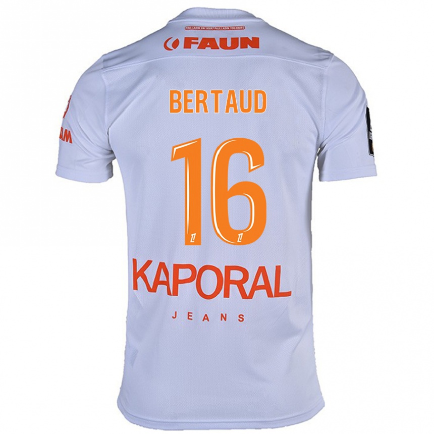 Kids Football Dimitry Bertaud #16 White Away Jersey 2024/25 T-Shirt Za