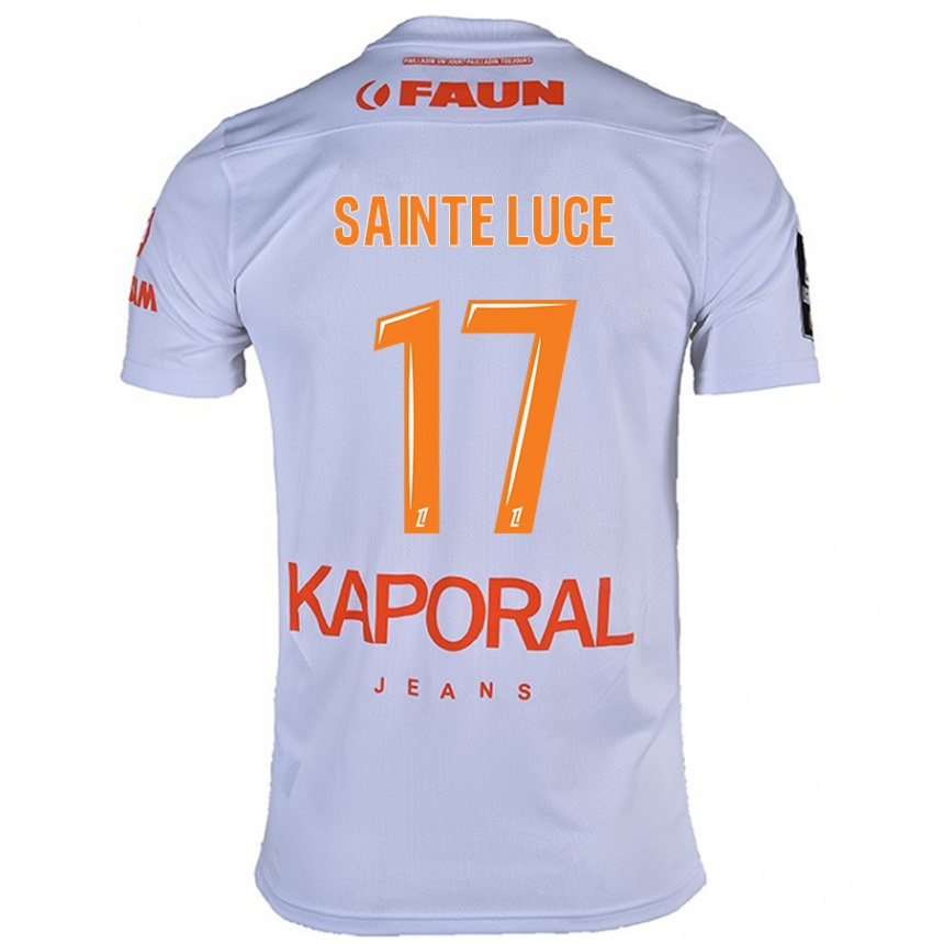 Kids Football Théo Sainte-Luce #17 White Away Jersey 2024/25 T-Shirt Za