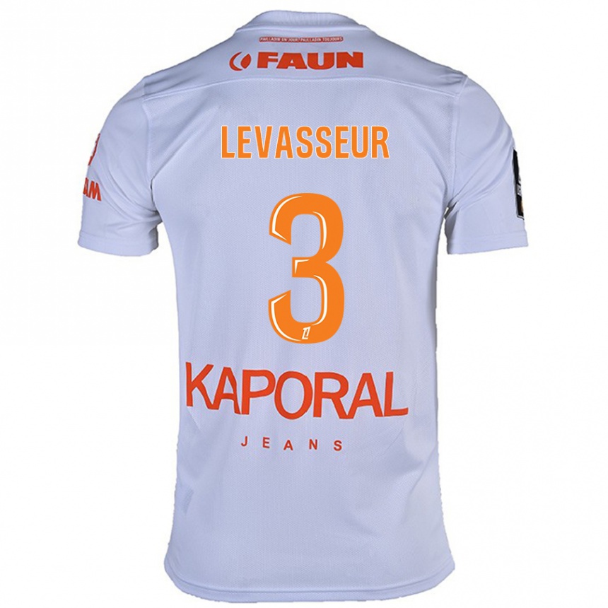 Kids Football Marie Levasseur #3 White Away Jersey 2024/25 T-Shirt Za