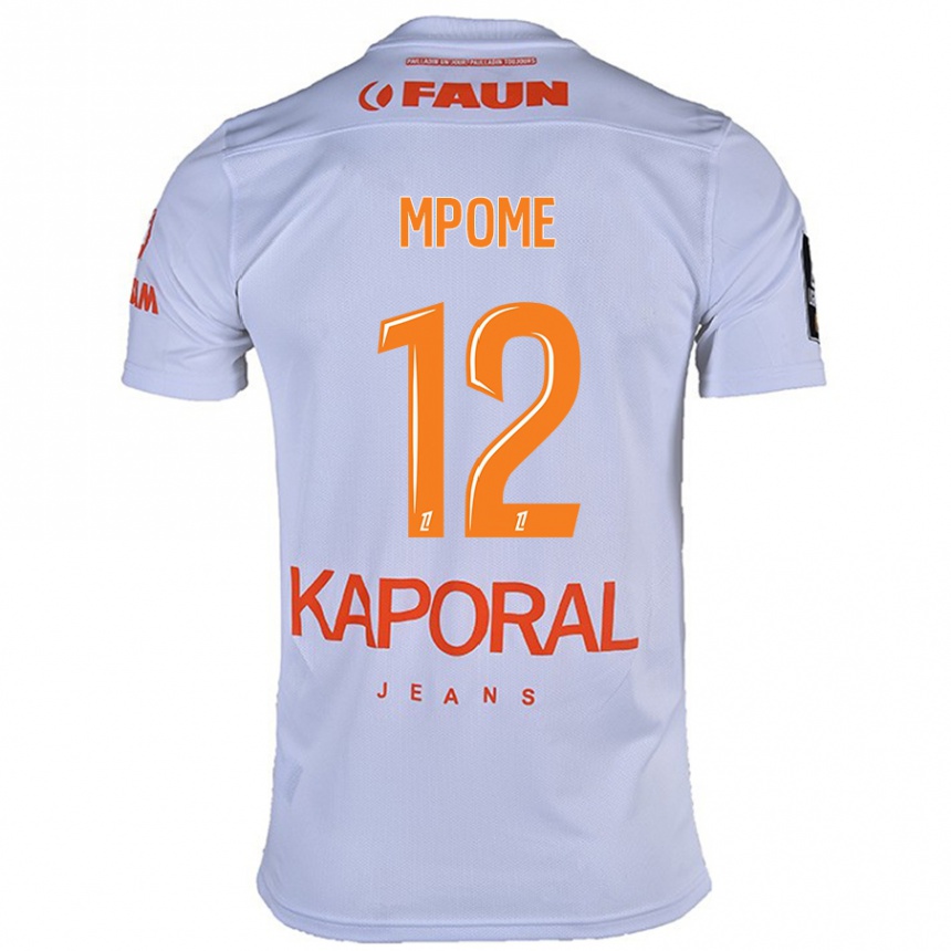 Kids Football Maelys Mpomé #12 White Away Jersey 2024/25 T-Shirt Za