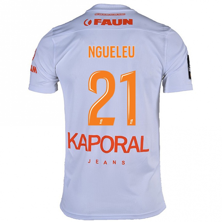 Kids Football Nina Ngueleu #21 White Away Jersey 2024/25 T-Shirt Za