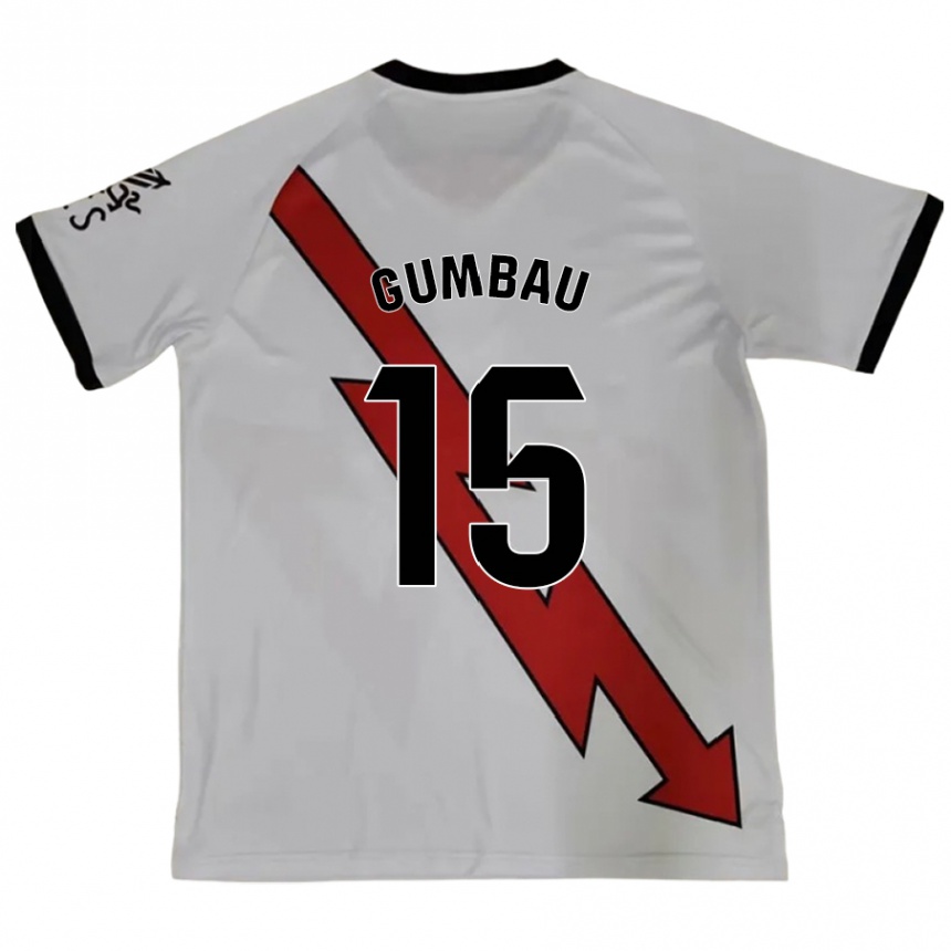 Kids Football Gerard Gumbau #15 Red Away Jersey 2024/25 T-Shirt Za