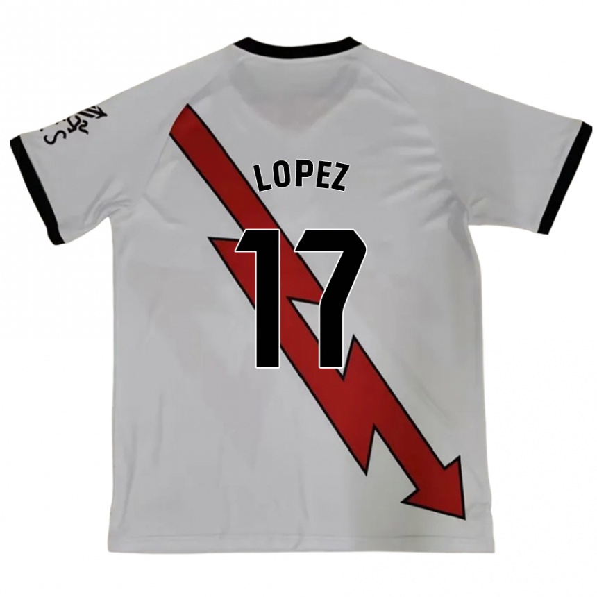 Kids Football Unai López #17 Red Away Jersey 2024/25 T-Shirt Za