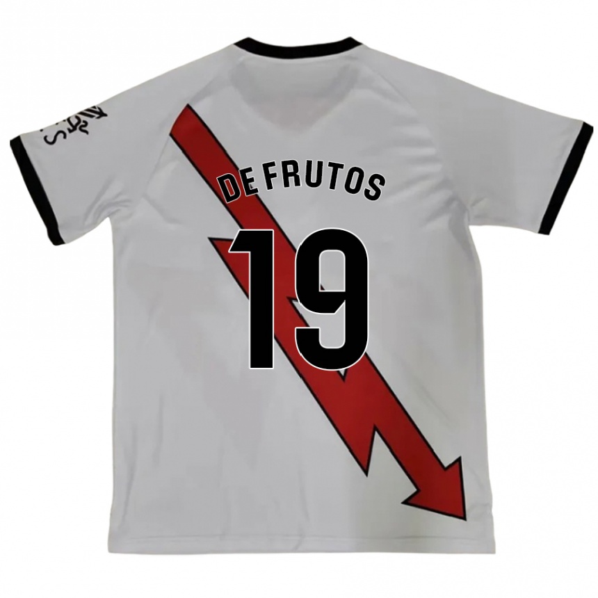 Kids Football Jorge De Frutos #19 Red Away Jersey 2024/25 T-Shirt Za