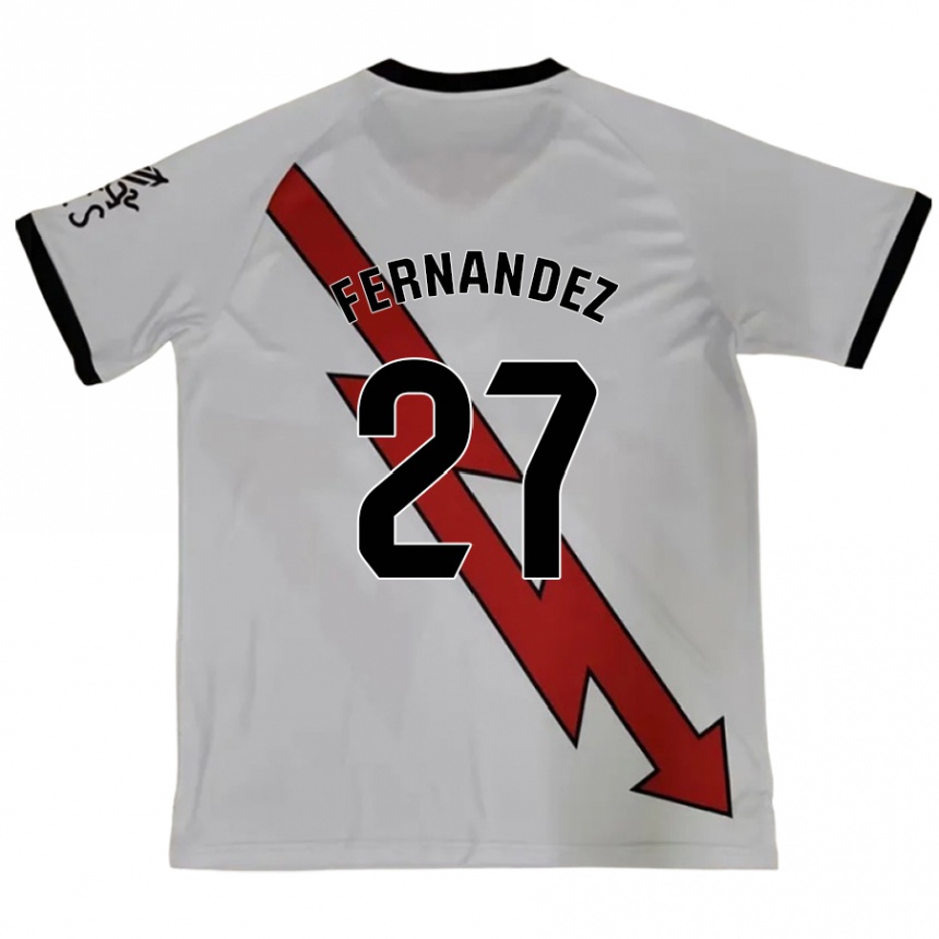 Kids Football Pelayo Fernandez #27 Red Away Jersey 2024/25 T-Shirt Za