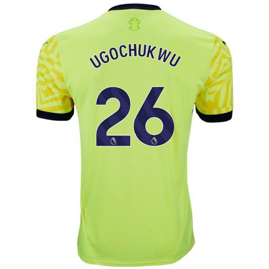 Kids Football Lesley Ugochukwu #26 Yellow Away Jersey 2024/25 T-Shirt Za