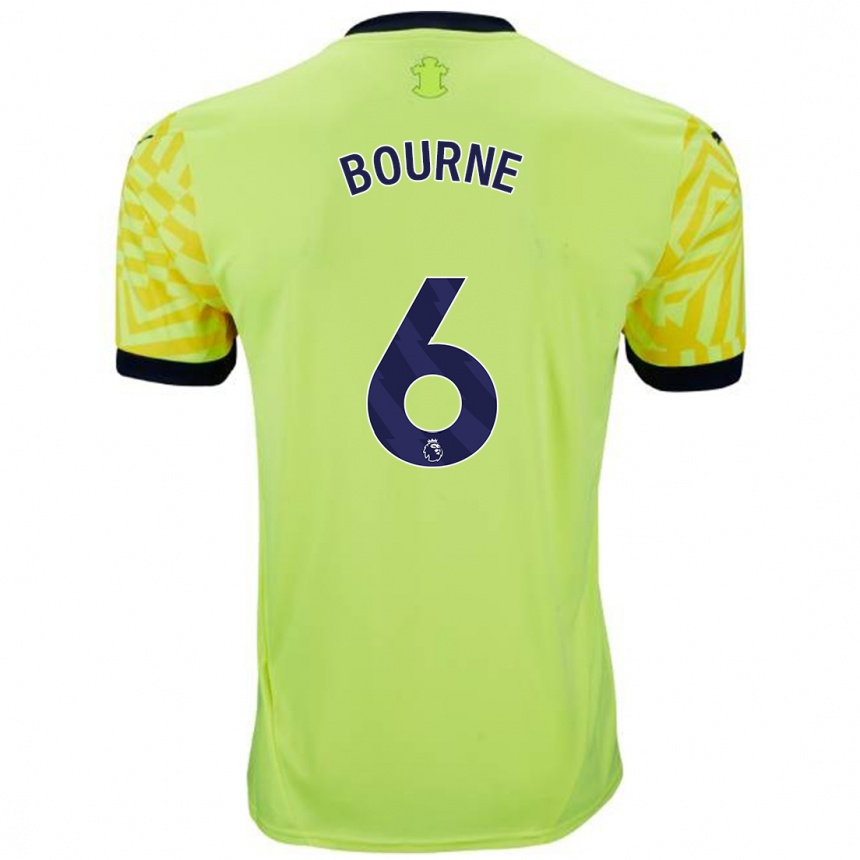 Kids Football Tara Bourne #6 Yellow Away Jersey 2024/25 T-Shirt Za