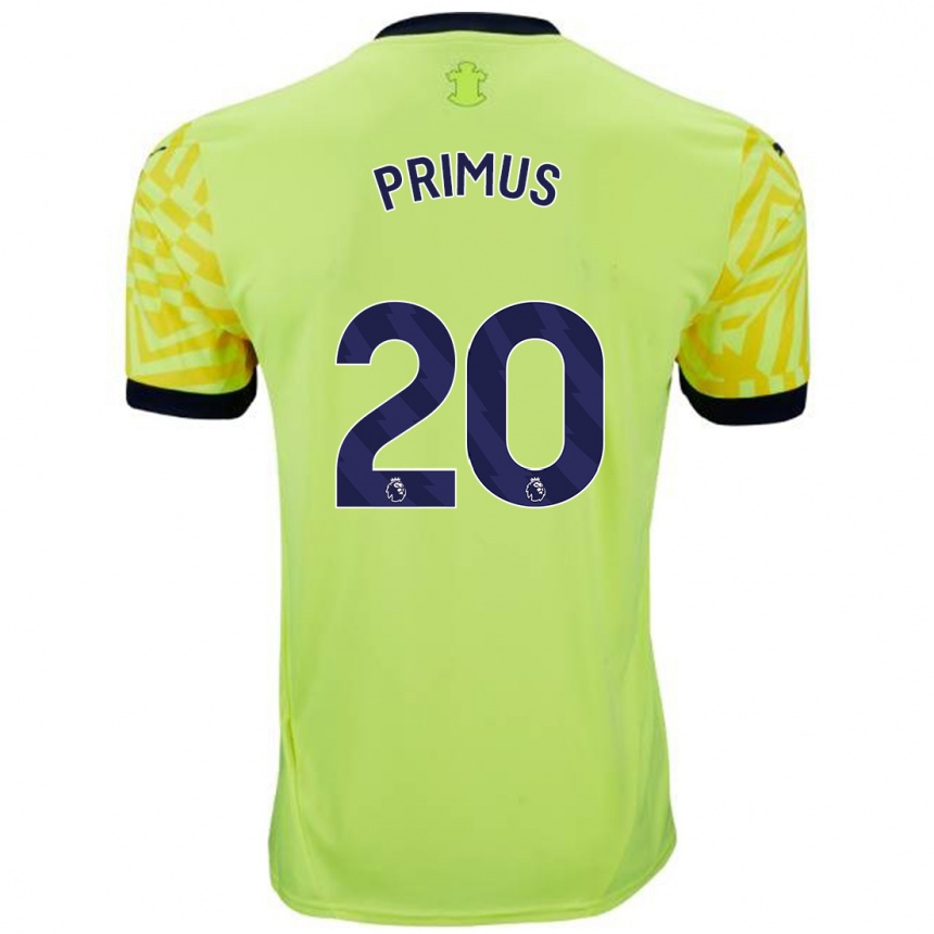 Kids Football Atlanta Primus #20 Yellow Away Jersey 2024/25 T-Shirt Za