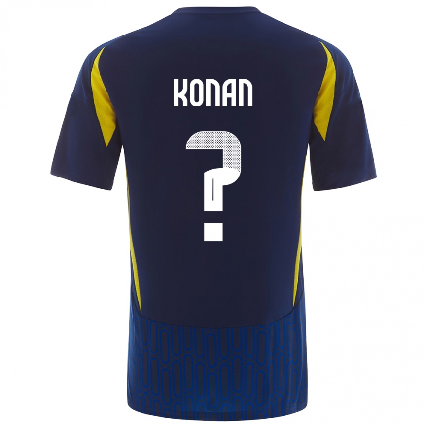 Kids Football Ghislain Konan #0 Blue Yellow Away Jersey 2024/25 T-Shirt Za