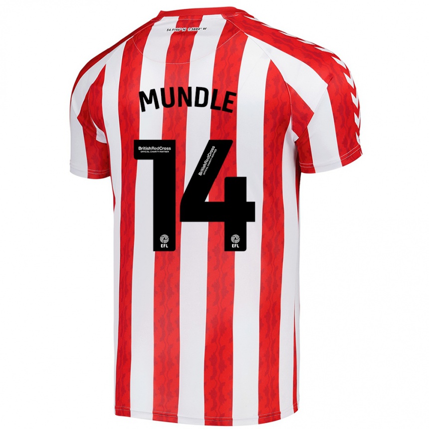 Men Football Romaine Mundle #14 Red White Home Jersey 2024/25 T-Shirt Za