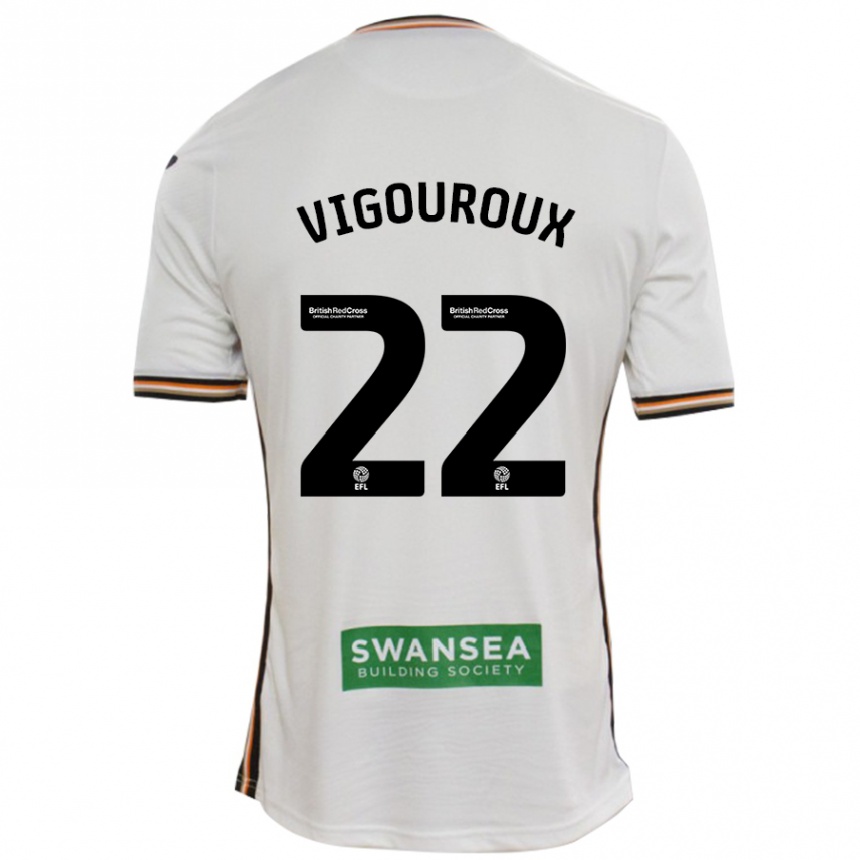 Men Football Lawrence Vigouroux #22 White Home Jersey 2024/25 T-Shirt Za