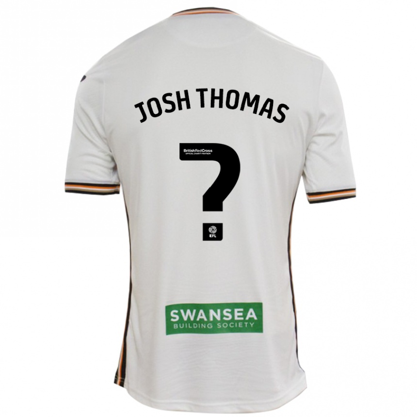 Men Football Josh Thomas #0 White Home Jersey 2024/25 T-Shirt Za