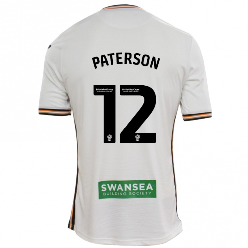 Men Football Jamie Paterson #12 White Home Jersey 2024/25 T-Shirt Za