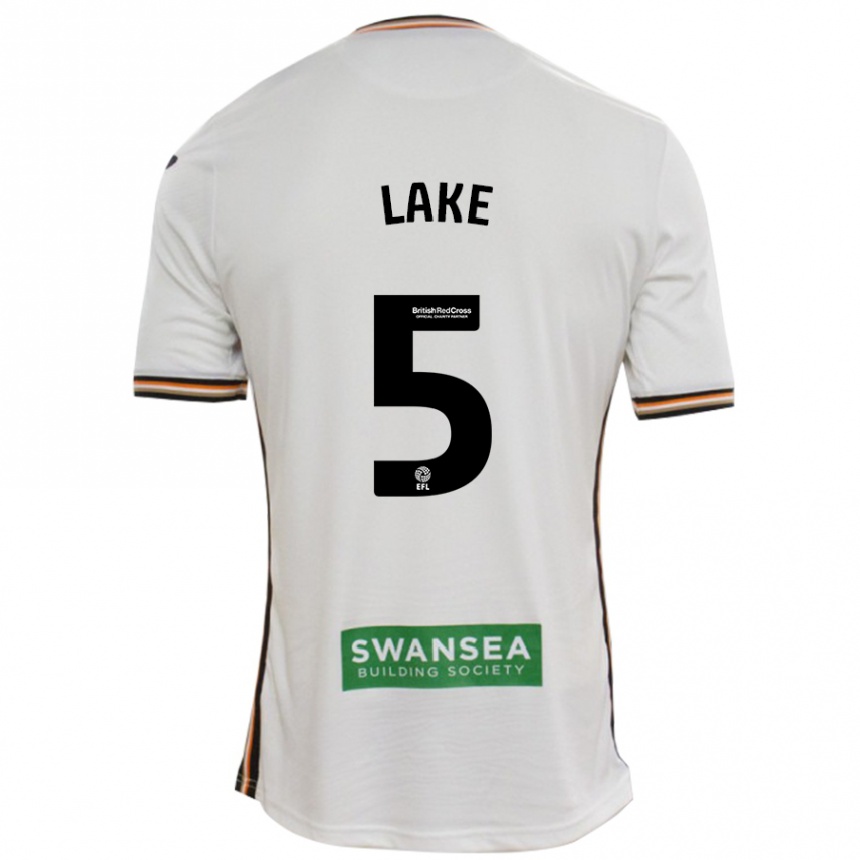 Men Football Ellie Lake #5 White Home Jersey 2024/25 T-Shirt Za