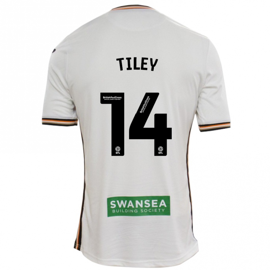 Men Football Chloe Tiley #14 White Home Jersey 2024/25 T-Shirt Za