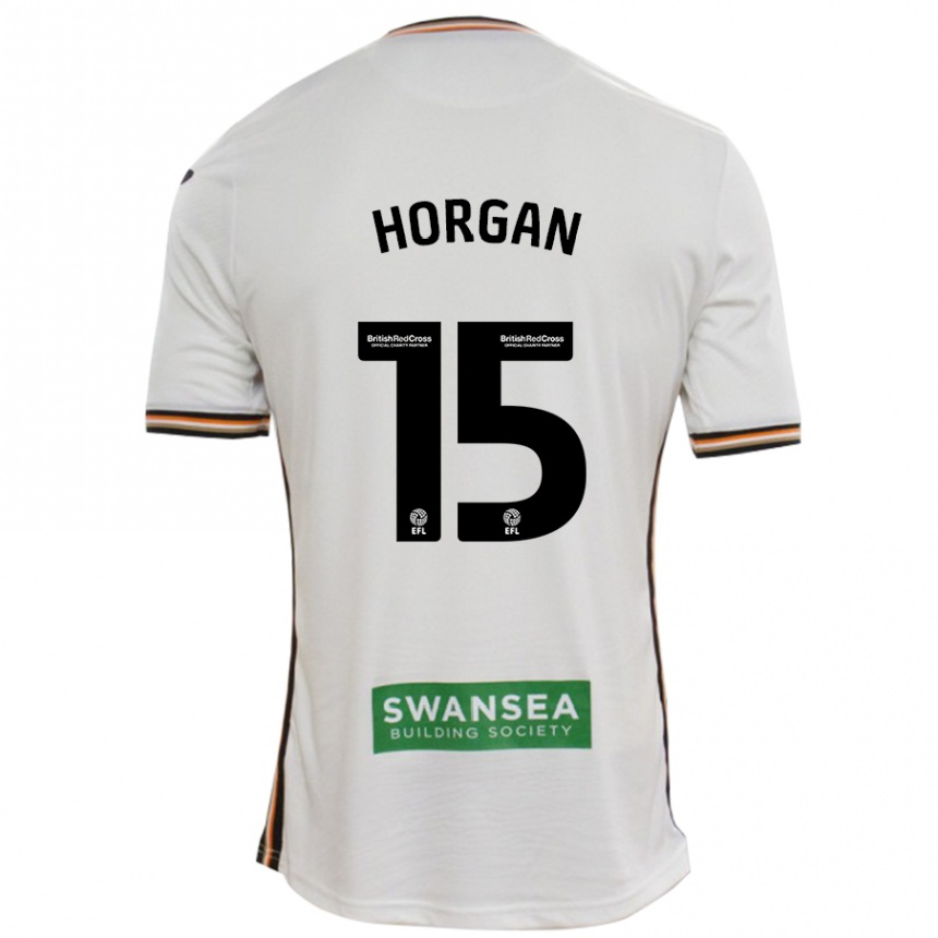 Men Football Gwenan Horgan #15 White Home Jersey 2024/25 T-Shirt Za