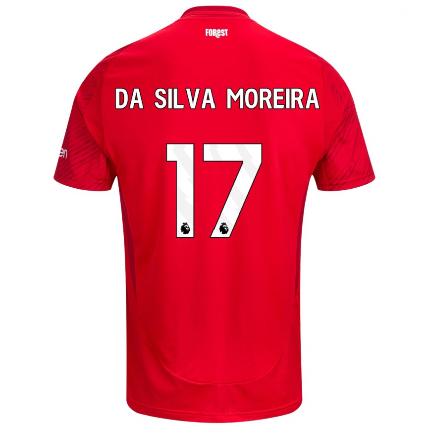 Men Football Eric Da Silva Moreira #17 Red White Home Jersey 2024/25 T-Shirt Za