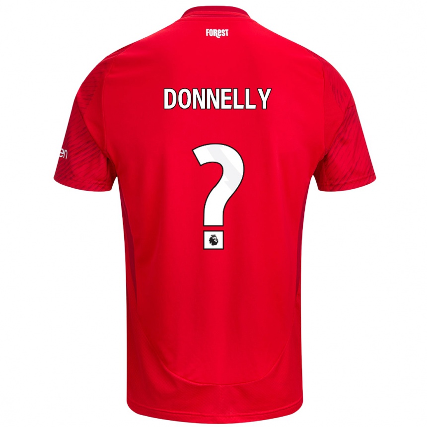 Men Football Aaron Donnelly #0 Red White Home Jersey 2024/25 T-Shirt Za