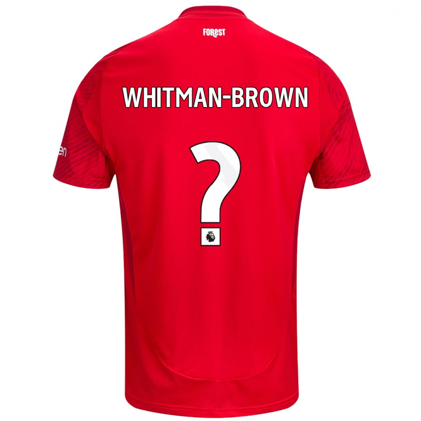 Men Football Chae Whitman-Brown #0 Red White Home Jersey 2024/25 T-Shirt Za