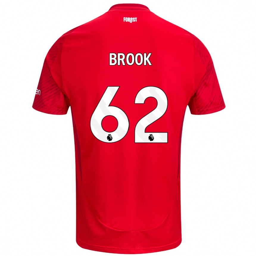 Men Football Will Brook #62 Red White Home Jersey 2024/25 T-Shirt Za