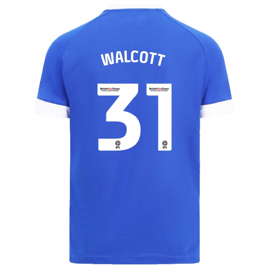 Men Football Malachi Fagan Walcott #31 Sky Blue Home Jersey 2024/25 T-Shirt Za