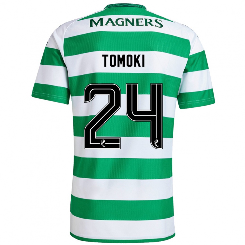 Men Football Tomoki Iwata #24 Green White Home Jersey 2024/25 T-Shirt Za