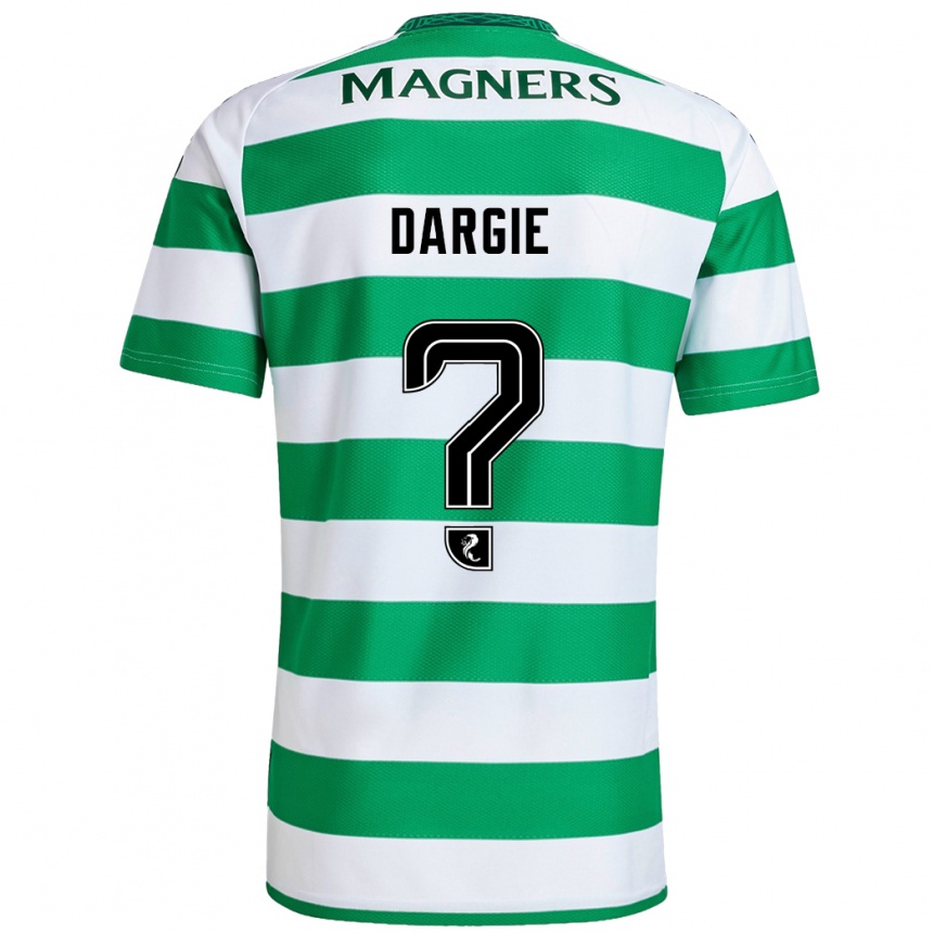 Men Football Ryhs Dargie #0 Green White Home Jersey 2024/25 T-Shirt Za