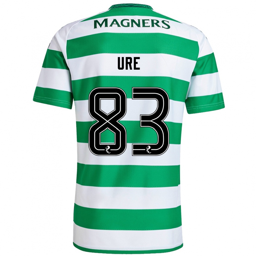 Men Football Kyle Ure #83 Green White Home Jersey 2024/25 T-Shirt Za