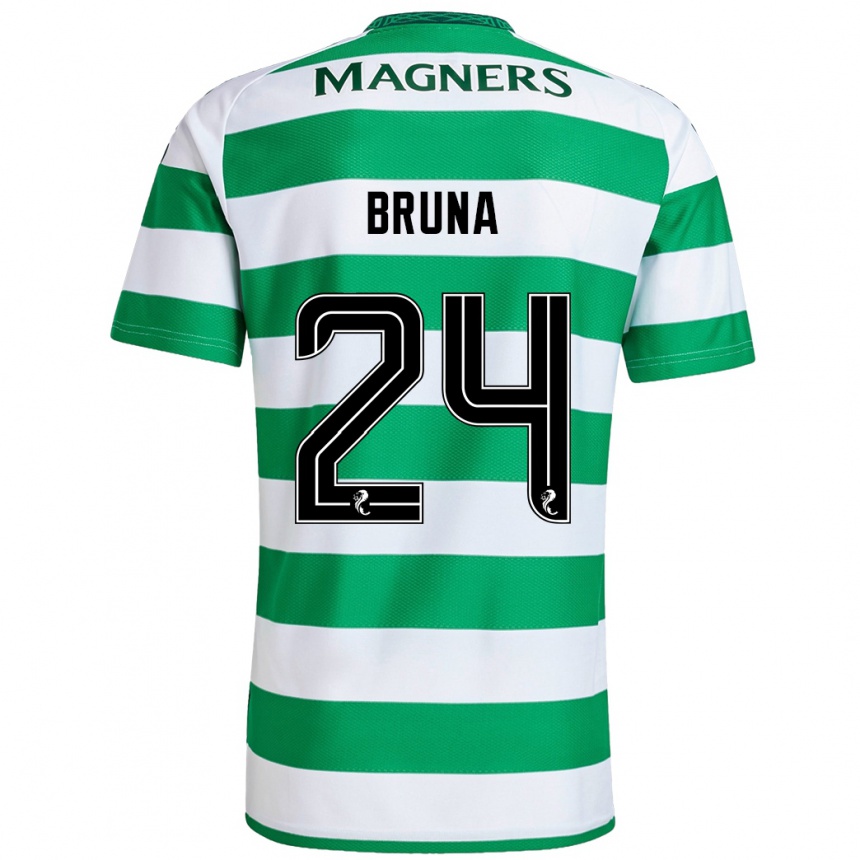 Men Football Bruna Lourenço #24 Green White Home Jersey 2024/25 T-Shirt Za