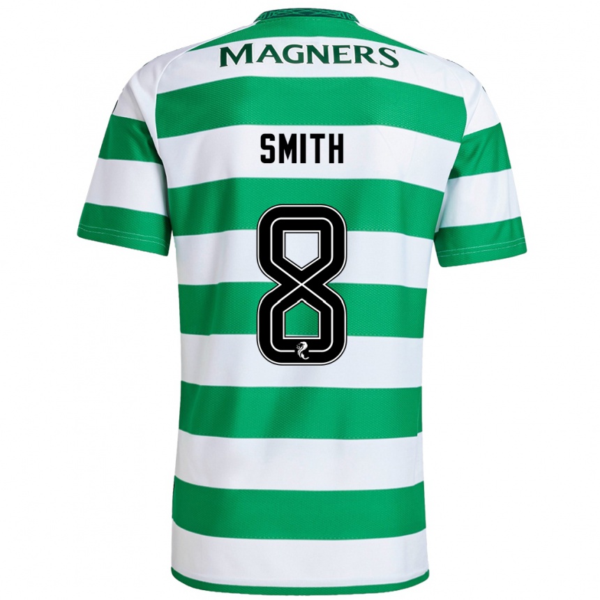 Men Football Jenny Smith #8 Green White Home Jersey 2024/25 T-Shirt Za