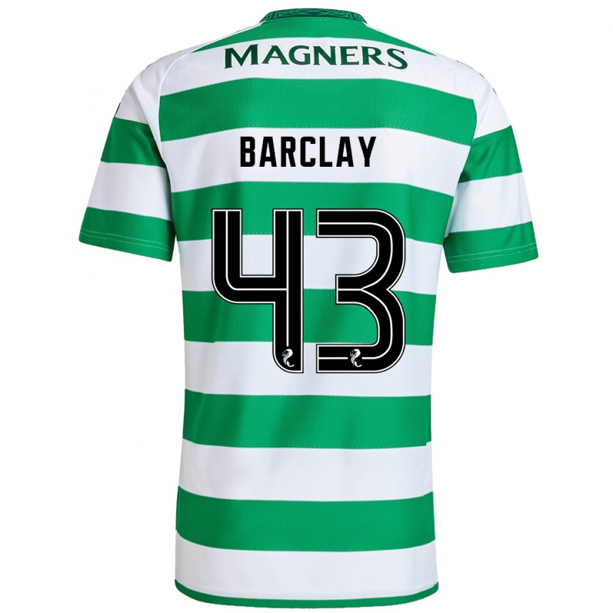 Men Football Lucy Barclay #43 Green White Home Jersey 2024/25 T-Shirt Za