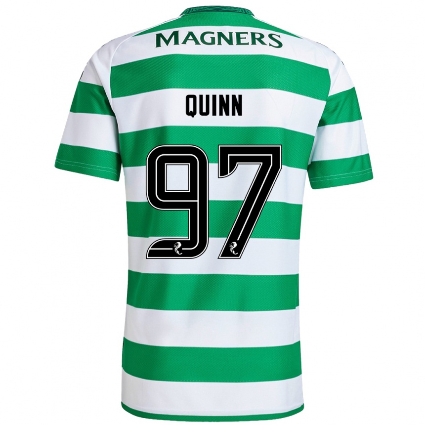 Men Football Ben Quinn #97 Green White Home Jersey 2024/25 T-Shirt Za