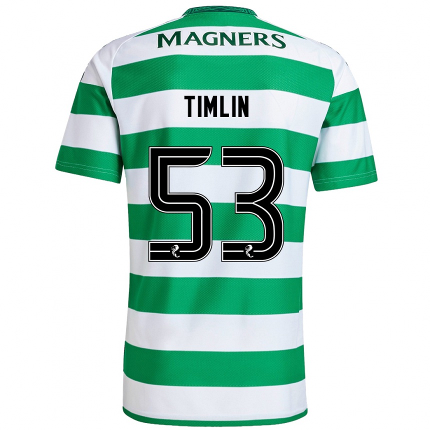 Men Football Sophie Timlin #53 Green White Home Jersey 2024/25 T-Shirt Za