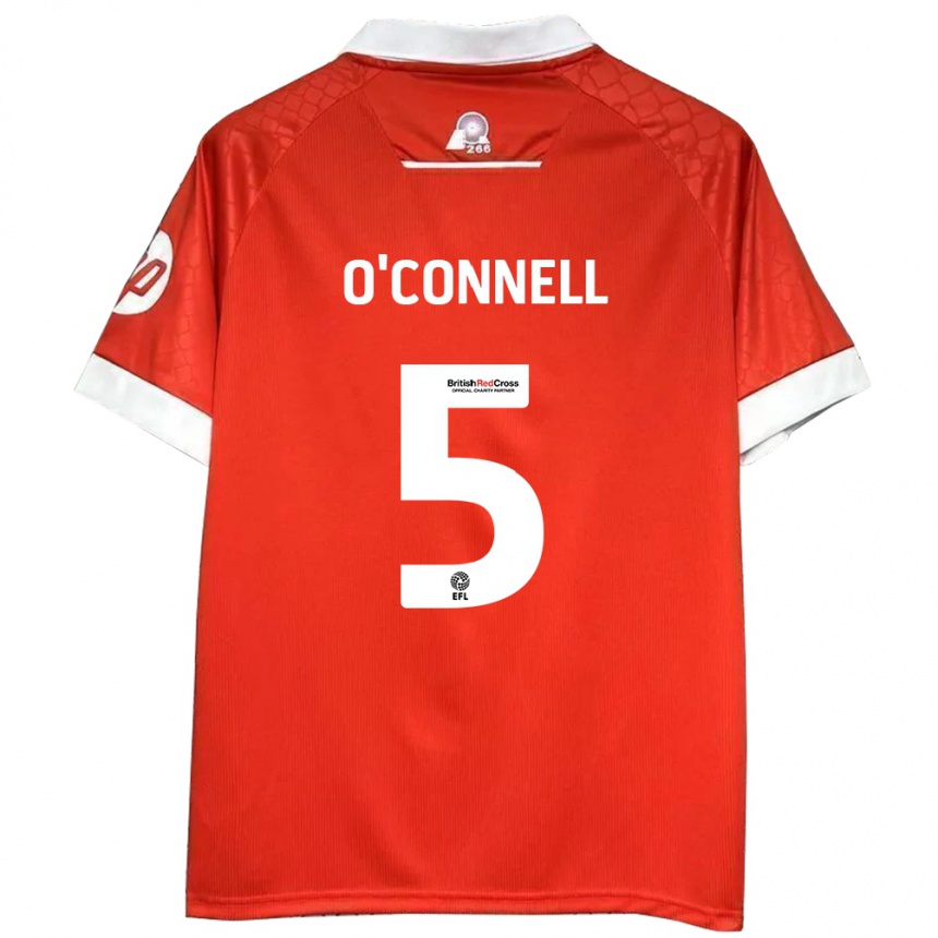 Men Football Eoghan O'connell #5 Red White Home Jersey 2024/25 T-Shirt Za