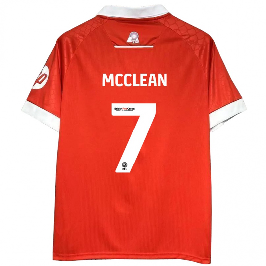 Men Football James Mcclean #7 Red White Home Jersey 2024/25 T-Shirt Za