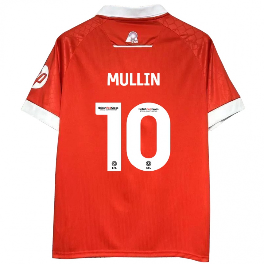 Men Football Paul Mullin #10 Red White Home Jersey 2024/25 T-Shirt Za