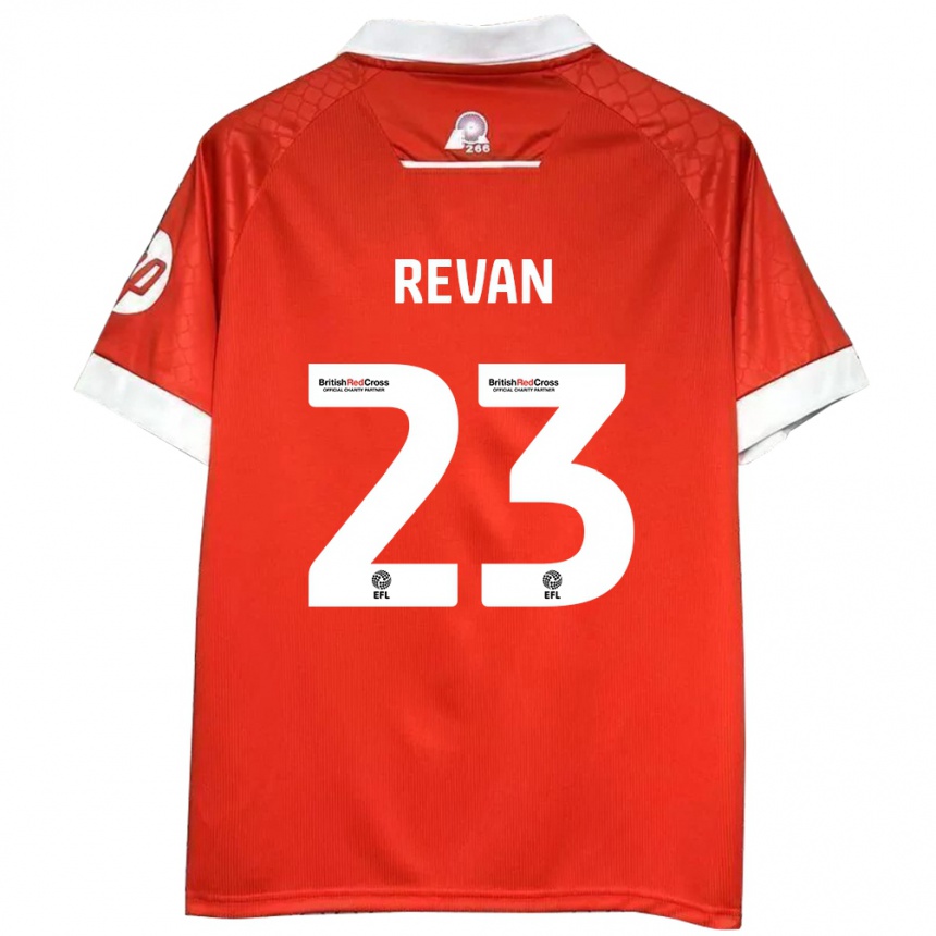 Men Football Sebastian Revan #23 Red White Home Jersey 2024/25 T-Shirt Za