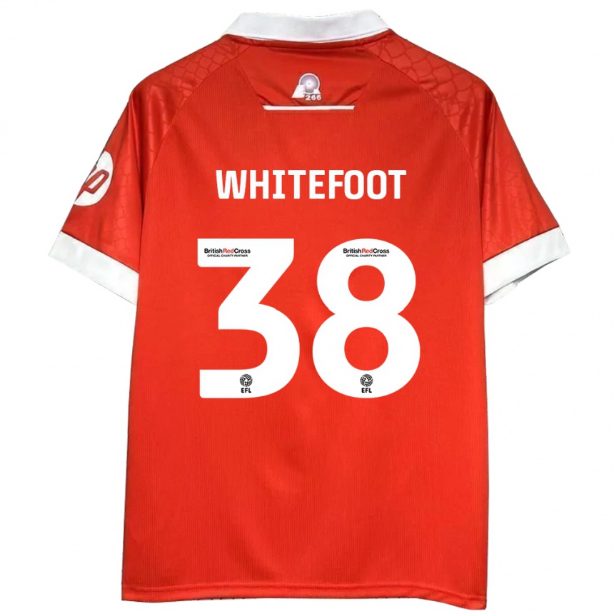 Men Football Lily Whitefoot #38 Red White Home Jersey 2024/25 T-Shirt Za