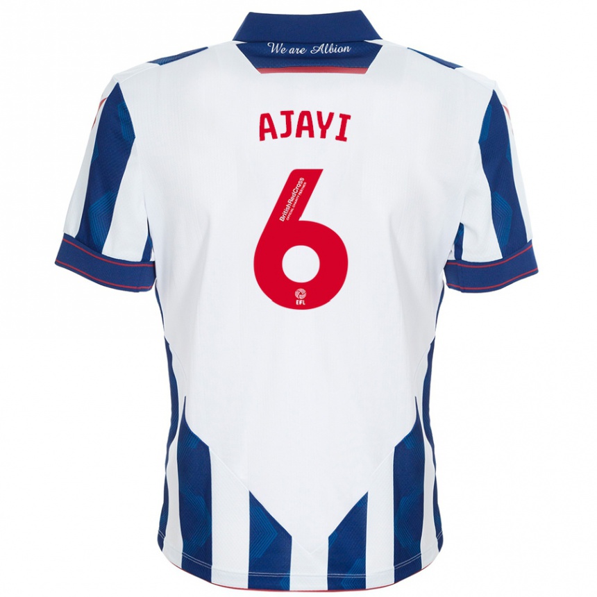 Men Football Semi Ajayi #6 White Dark Blue Home Jersey 2024/25 T-Shirt Za