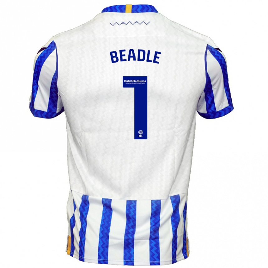 Men Football James Beadle #1 Blue White Home Jersey 2024/25 T-Shirt Za