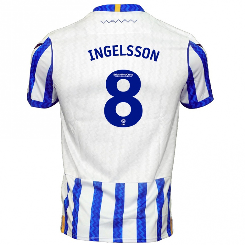 Men Football Svante Ingelsson #8 Blue White Home Jersey 2024/25 T-Shirt Za