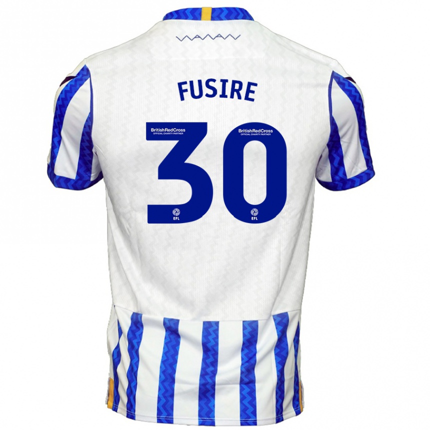 Men Football Sean Fusire #30 Blue White Home Jersey 2024/25 T-Shirt Za