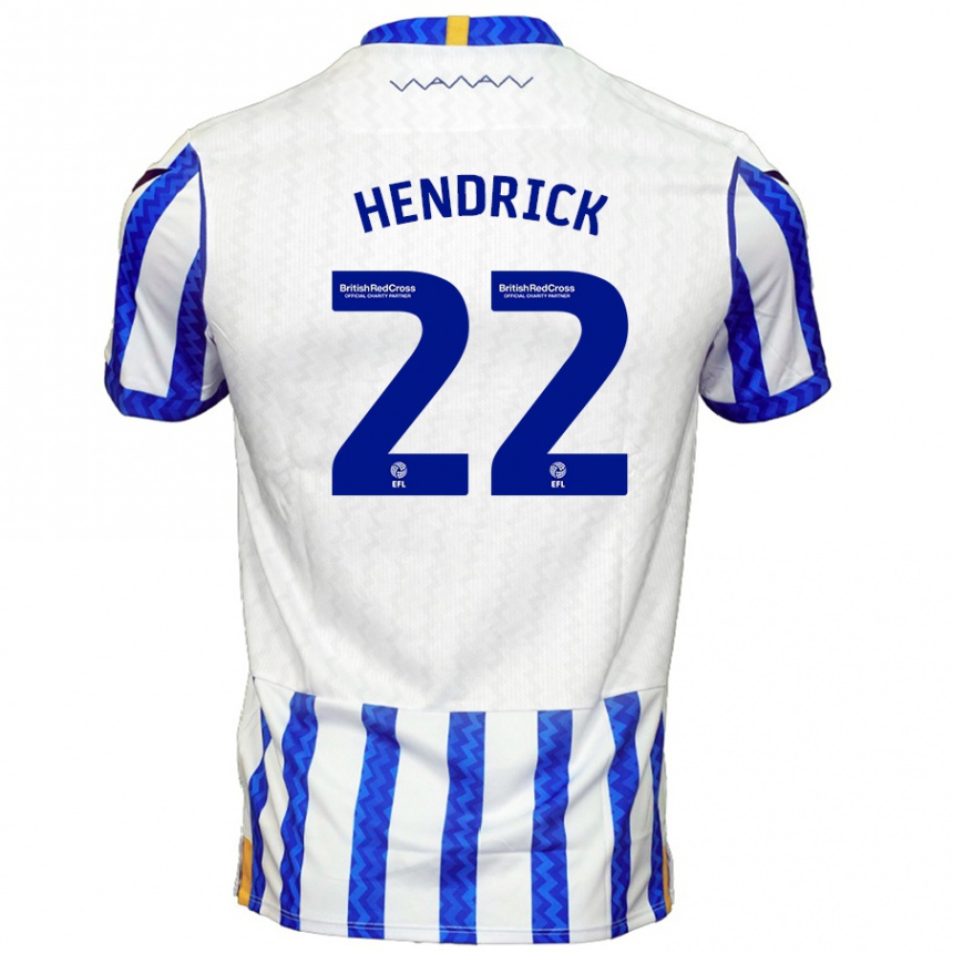 Men Football Jeff Hendrick #22 Blue White Home Jersey 2024/25 T-Shirt Za