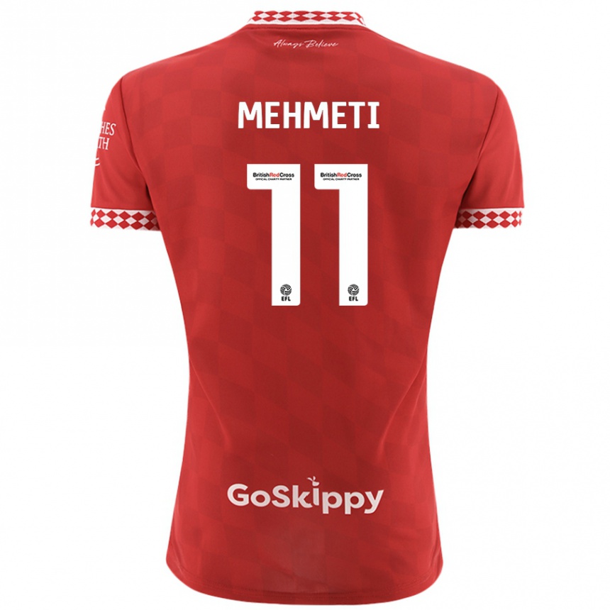 Men Football Anis Mehmeti #11 Red Home Jersey 2024/25 T-Shirt Za